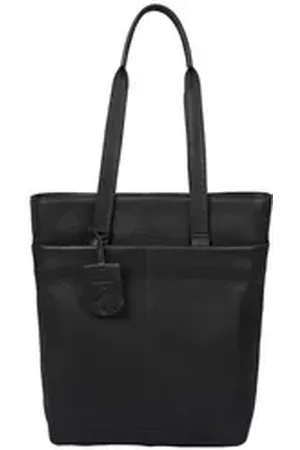 Burkely Rucksack Backpack Shopper (Set, 2-tlg), aus echtem Leder schwarz