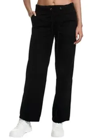 Tazzio Stoffhose Straight Fit F601 Wide Leg Hose mit Kordelzug schwarz S