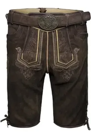 KRÜGER Trachtenlederhose Roger Herren braun 54
