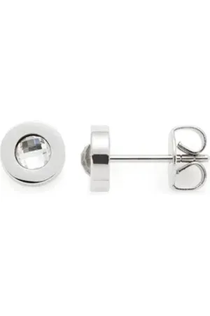 Leonardo Paar Ohrstecker Damen-Ohrstecker Edelstahl Glasstein silberfarben