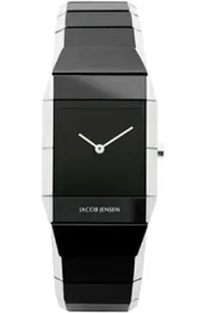 Jacob Jensen Quarzuhr Damen Armbanduhr SAPPHIRE SERIES 560 schwarz B. 26 mm schwarz