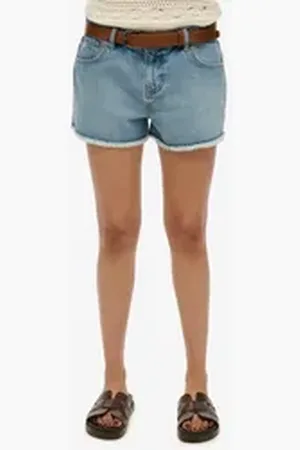 Superdry Jeanshotpants MID RISE DENIM HOT SHORT blau 26