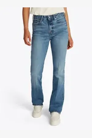 Tommy Hilfiger Bootcut-Jeans Bootcut Regular Waist mittlere normale Leibhöhe, mit Bügelfalten, mit Nieten blau 27