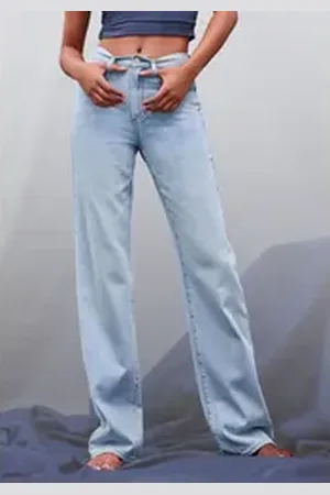 Lascana Weite Jeans mit hohem Bund und 5-Pocket-Style, Wide-Leg Jeans blau 44