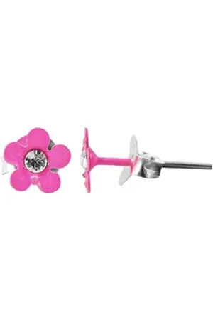 Akzent Ohrring-Set Florette 925/- Echt Silber Kinder Ohrstecker "Florette", Blume (Paar), Mädchen Ohrring silberfarben