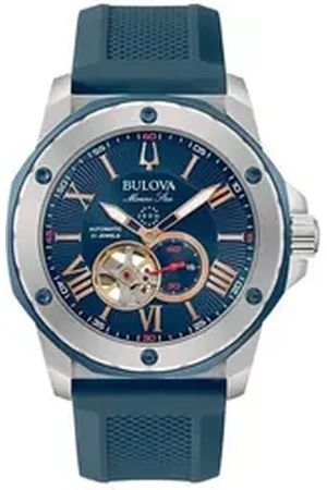 BULOVA Automatikuhr Automatik Marine blau