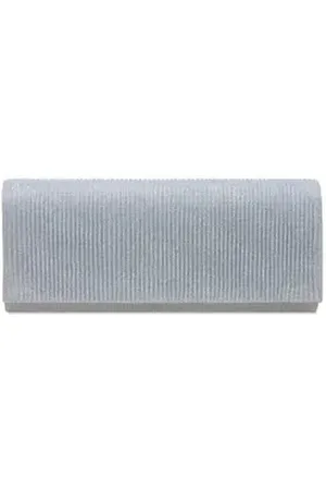 CASPAR Clutch TA514 elegante Damen Glitzer Abendtasche silberfarben