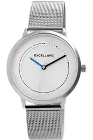 Excellanc Quarzuhr EX0549 Herrenuhr mit Edelstahl Meshband, Herrenuhr Edelstahl
