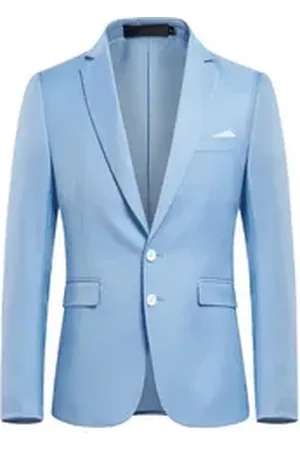 Allthemen Anzugsakko Herren Anzugjacke Slim Fit Sakko Modern Blazer für Business blau 48