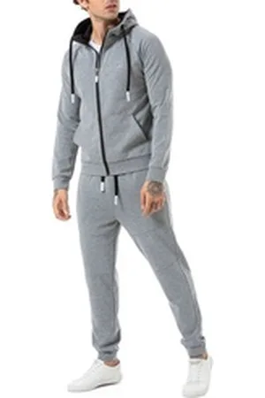 Redbridge Jogginganzug Red Bridge Herren Jogginganzug Sweat Jacke und Hose Set (2-tlg), Komfortabel grau XXL