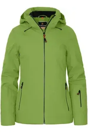 Bergson Regenjacke RANUA Damen Skijacke & Winterjacke, wattiert, recycelt, 20000 mm Wassersäul grün 36