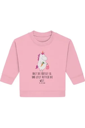 Mr. & Mrs. Panda Longpullover Einhorn Gemüse 12. - 18. Monat - Cotton Pink - Geschenk, Einhörner, B (1-tlg) rosa 12. - 18. Monat