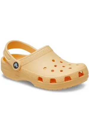Crocs Classic Clog K Clog, Hausschuh, Schlappen, Sandale mit Fersenriemen gelb 22 EU