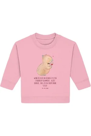 Mr. & Mrs. Panda Longpullover Capybara Wein 12. - 18. Monat - Cotton Pink - Geschenk, Capybara Zeic (1-tlg) rosa 12. - 18. Monat