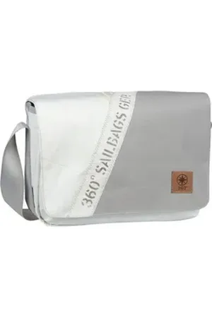360 Grad 360Grad Umhängetasche Barkasse Mini, Messenger Bag grau|weiß