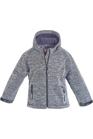 BMS Outdoorjacke Kinder Outdoorjacke Softshell in Strickoptik grau 152