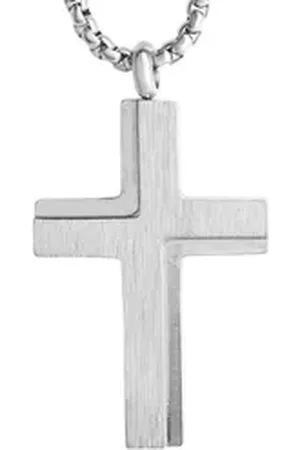 Firetti Kette mit Anhänger Schmuck Geschenk Kreuz silberfarben