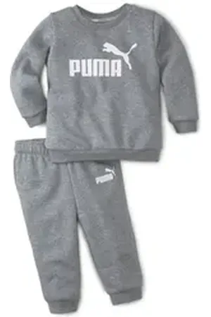 PUMA Trainingsanzug Baby Jogginganzug Minicats ESS Crew Jogger 846141 grau 62