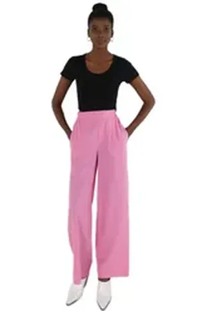 Colins Girlfriend-Jeans Rosa Damenhose mit normaler Passform, hoher Taille und weitem Bein L
