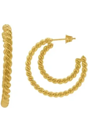 Heideman Paar Ohrstecker Minuc goldfarben (Ohrringe, inkl. Geschenkverpackung), Creolen Frauen goldfarben