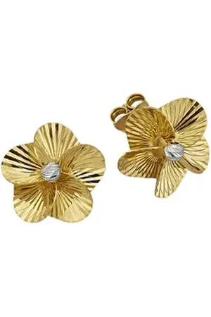 Firetti Paar Ohrstecker Schmuck Geschenk Silber 925 Ohrschmuck Ohrringe Blume gelb|goldfarben|silberfarben