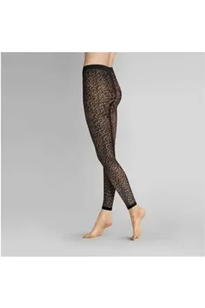 Hudson Strickstrumpfleggings Animal (1 St) Leggings mit Animal-Muster schwarz 44-46