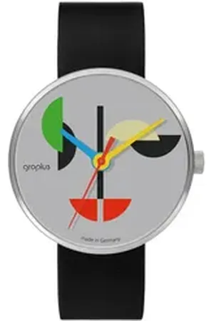 Walter Gropius Quarzuhr Made in Germany, Saphirglas, Forum Triade der Sinne - WG 019-02, Designeruhr, Lederarmband mit Easy-Release System, Edelstahlgehäuse
