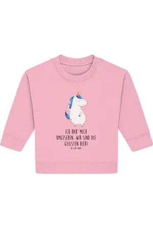 Mr. & Mrs. Panda Longpullover Einhorn Mann 12. - 18. Monat - Cotton Pink - Geschenk, Einhörner, Bab (1-tlg) rosa 12. - 18. Monat