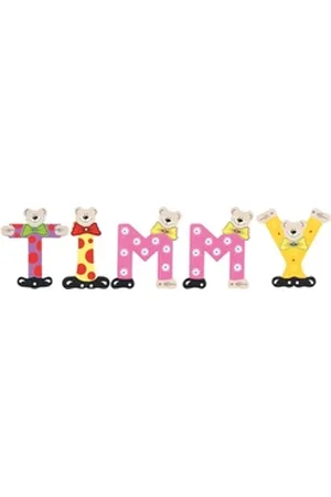Playshoes Deko-Buchstaben (Set, 5 St), Kinder Holz-Buchstaben Namen-Set "TIMMY" in bunten Farben bunt