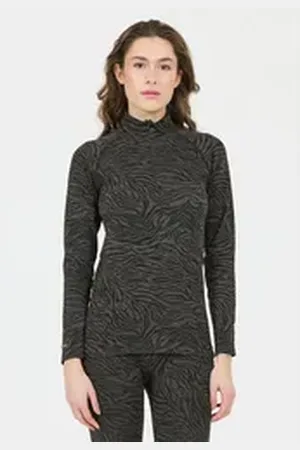 Athlecia Funktionsshirt Anana mit integriertem Reißverschluss bunt|schwarz S/M