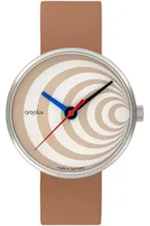 Walter Gropius Quarzuhr Forum - Excentric WG 002-01, Designeruhr, Lederarmband mit Easy-Release System, Edelstahlgehäuse