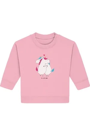 Mr. & Mrs. Panda Longpullover Einhorn Mitteilung 12. - 18. Monat - Cotton Pink - Geschenk, Baby Bul (1-tlg) rosa 12. - 18. Monat