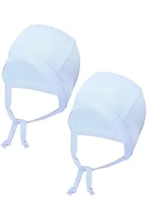 TupTam Erstlingsmütze Unisex Baby Erstlingsmütze zum Binden 2er Pack blau 62-68