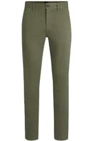 HUGO BOSS ORANGE Chinohose Chino_slim mit Gesäßtaschen grün 30