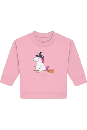 Mr. & Mrs. Panda Longpullover Einhorn Hexe 12. - 18. Monat - Cotton Pink - Geschenk, Verrückte, Uni (1-tlg) rosa 12. - 18. Monat