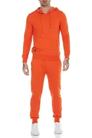 Redbridge Jogginganzug für Herren – Ideal für Freizeit und Sport (2-tlg), Premium Qualität orange XL