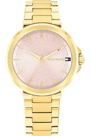 Tommy Hilfiger Quarzuhr Lori 1782779, Armbanduhr, Damenuhr, Edelstahlarmband, analog goldfarben