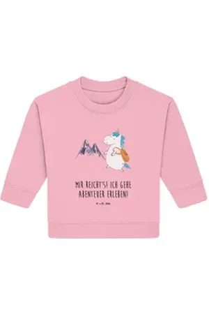 Mr. & Mrs. Panda Longpullover Einhorn Bergsteiger 12. - 18. Monat - Cotton Pink - Geschenk, Reisen, (1-tlg) rosa 12. - 18. Monat