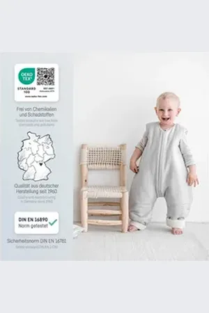Julius Zöllner Babyschlafsack dusty rose Jumper gefüttert Musselin 92 (1 tlg), Schlafsack Babyschlafsack bunt