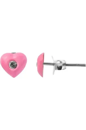 Akzent Ohrring-Set Amanda 925/- Echt Silber Kinder Ohrstecker "Amanda", Herz mit (Paar), Mädchen Ohrring silberfarben