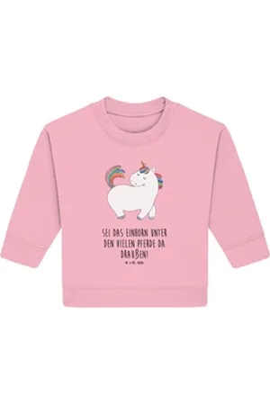 Mr. & Mrs. Panda Longpullover Einhorn Stolzieren 12. - 18. Monat - Cotton Pink - Geschenk, Reiter, (1-tlg) rosa 12. - 18. Monat