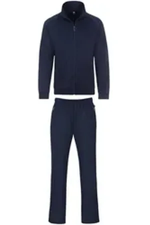 Trigema Jogginganzug Jogginganzug (1-tlg) blau L