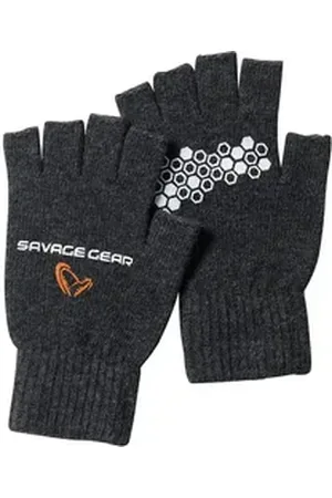 Savage Angelhandschuhe Halbfinger Handschuhe M - XL Anglerhandschuhe Angeln Jagd Outdoor speziell dafür entwickelt um Wärme und Komfort bei Kälte zu bieten grau L