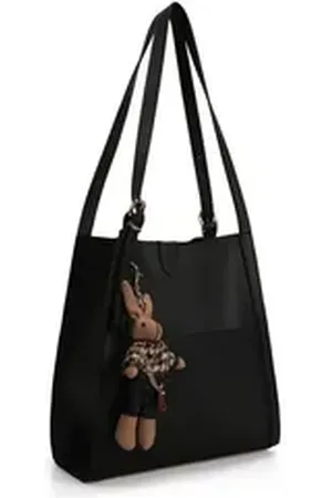 Lucky Bees Rucksack 100% POLYVINYL LEATHER, 31 cm x 10 cm B1508 schwarz