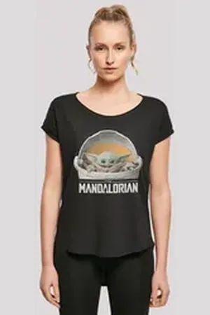 F4NT4STIC T-Shirt Star Wars The Mandalorian Baby Yoda Print schwarz S