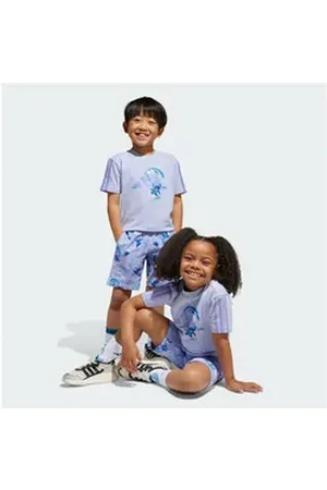 adidas Sportswear Jogginganzug DISNEY LILO & STITCH T-SHIRT-SET weiß 116