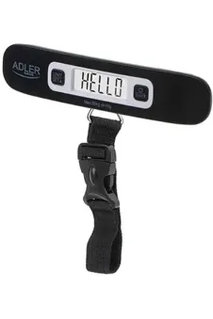 Adler Kofferwaage AD 8190, Reisegepäckwaage, digital, LCD Display, schwarz schwarz