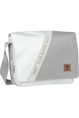 360 Grad 360Grad Umhängetasche Barkasse, Messenger Bag grau|weiß