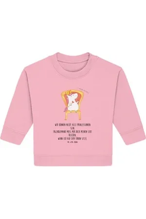 Mr. & Mrs. Panda Longpullover Einhorn König 12. - 18. Monat - Cotton Pink - Geschenk, Kaiser, Prinz (1-tlg) rosa 12. - 18. Monat