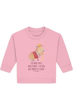Mr. & Mrs. Panda Longpullover Capybara König 12. - 18. Monat - Cotton Pink - Geschenk, Tiermotive, (1-tlg) rosa 12. - 18. Monat